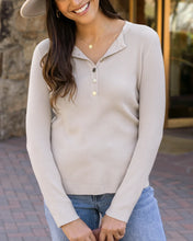 Load image into Gallery viewer, Ribbed Henley Sweater SALE