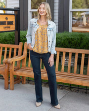 Load image into Gallery viewer, Ruffled Swing Cami in Mustard Floral