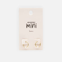 Load image into Gallery viewer, Mini gold-plated sleeper earrings with pearl in stainless steel