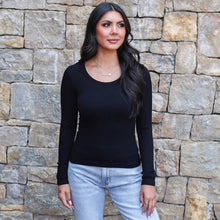 Load image into Gallery viewer, Hip Length Scoop Neck Long Sleeve Brami