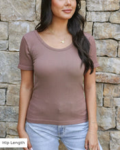 Load image into Gallery viewer, Hip Length Short Sleeve Brami Top