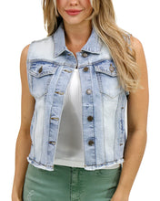 Load image into Gallery viewer, Soft Wash Denim Vest in Light-Wash