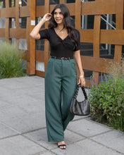 Load image into Gallery viewer, Sweetheart Short Sleeve Top In Black