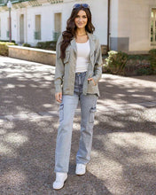 Load image into Gallery viewer, tencel lyocell utility shirt jacket