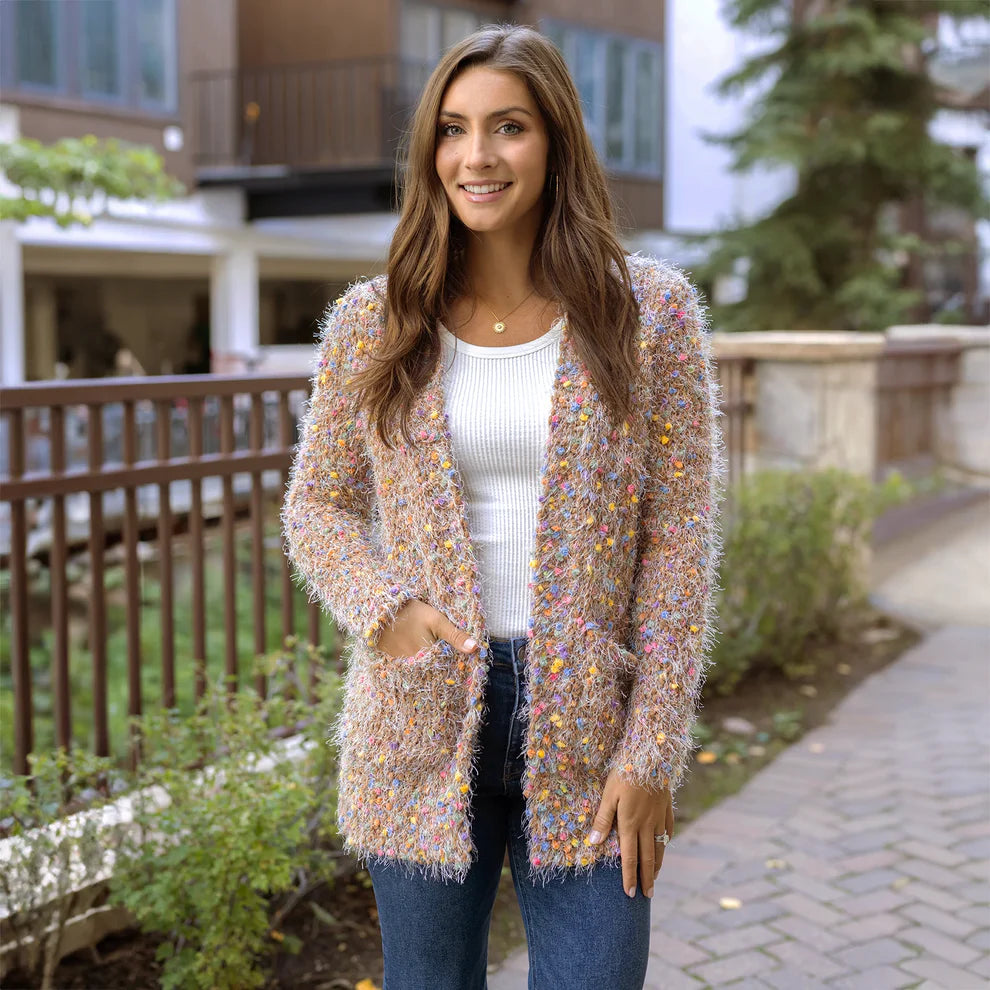 Wubby Cardi in Caramel Confetti SALE