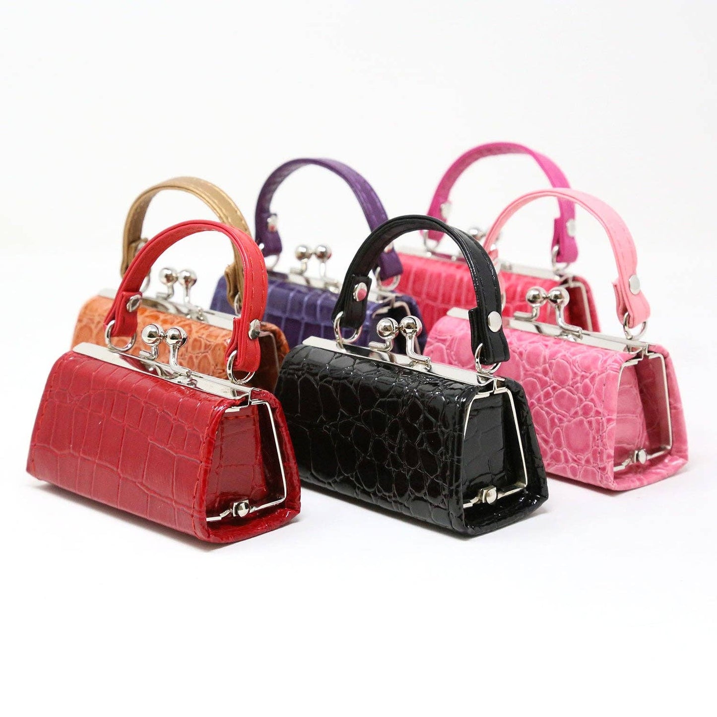 Handbag Express - Patent Alligator Embossed Lipstick Case Assorted Set