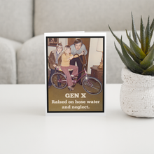Load image into Gallery viewer, Raven's Rest Studio - Vintage 70s Greeting Card. Gen X Raised On Hose Water...