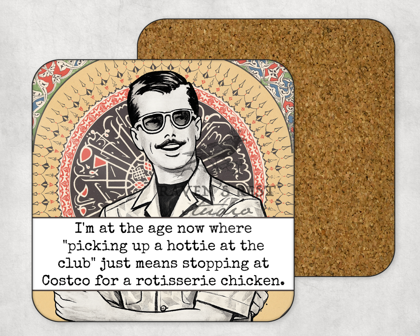 COASTER. Picking Up a Hottie. Cheeky Novelty Funny Vintage.