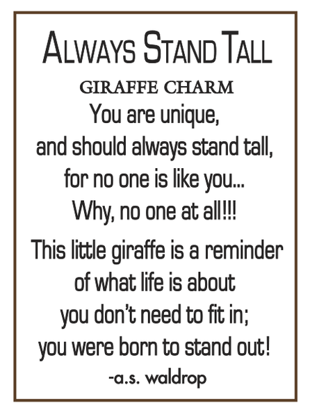 Always Stand Tall Charm