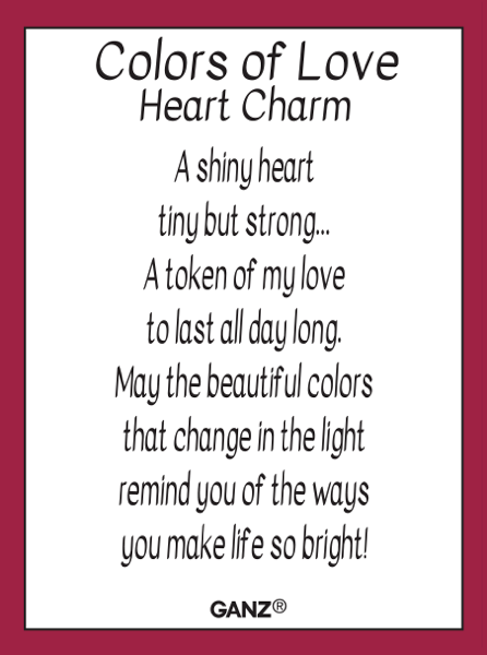 Colours of Love Heart Charm