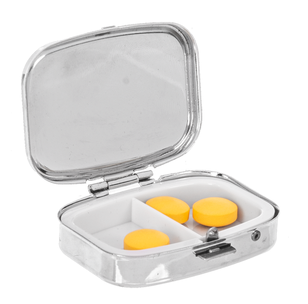 2 Compartment Rhinestone Pill Boxes