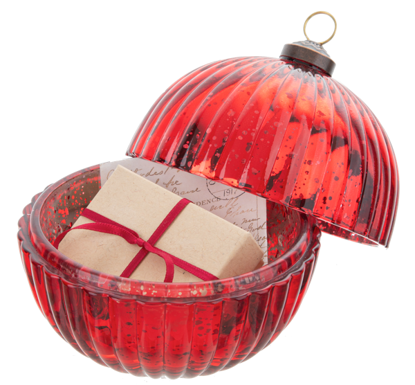 Faceted Glass Ornament Trinket Box