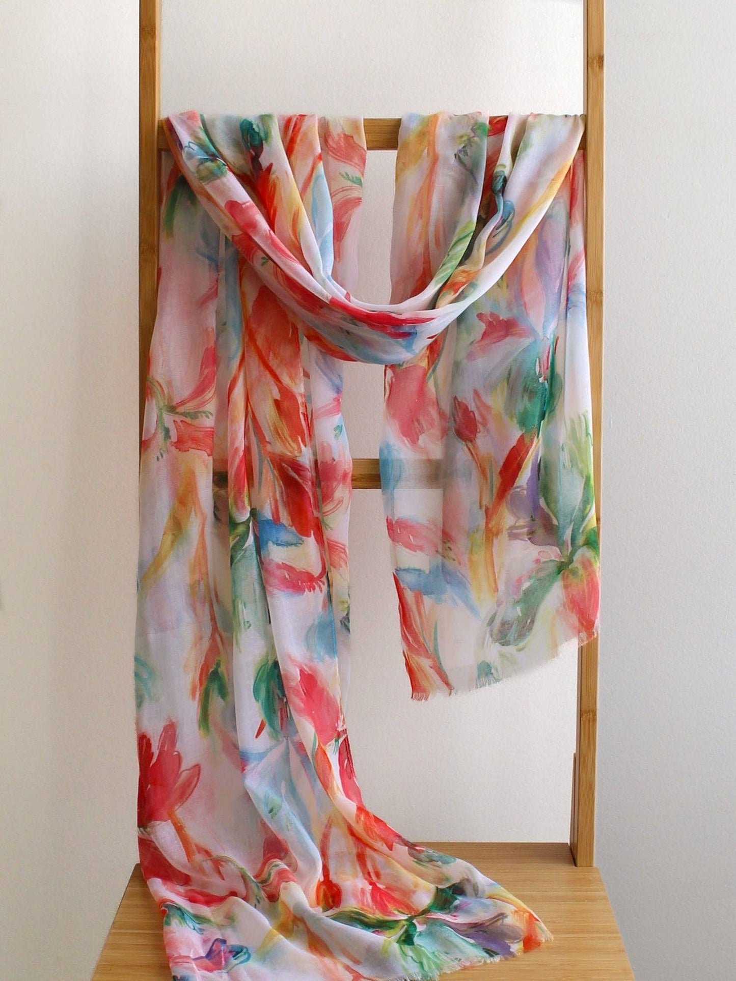 Lily - Spring/Summer Red Scarf | Lightweight Scarf