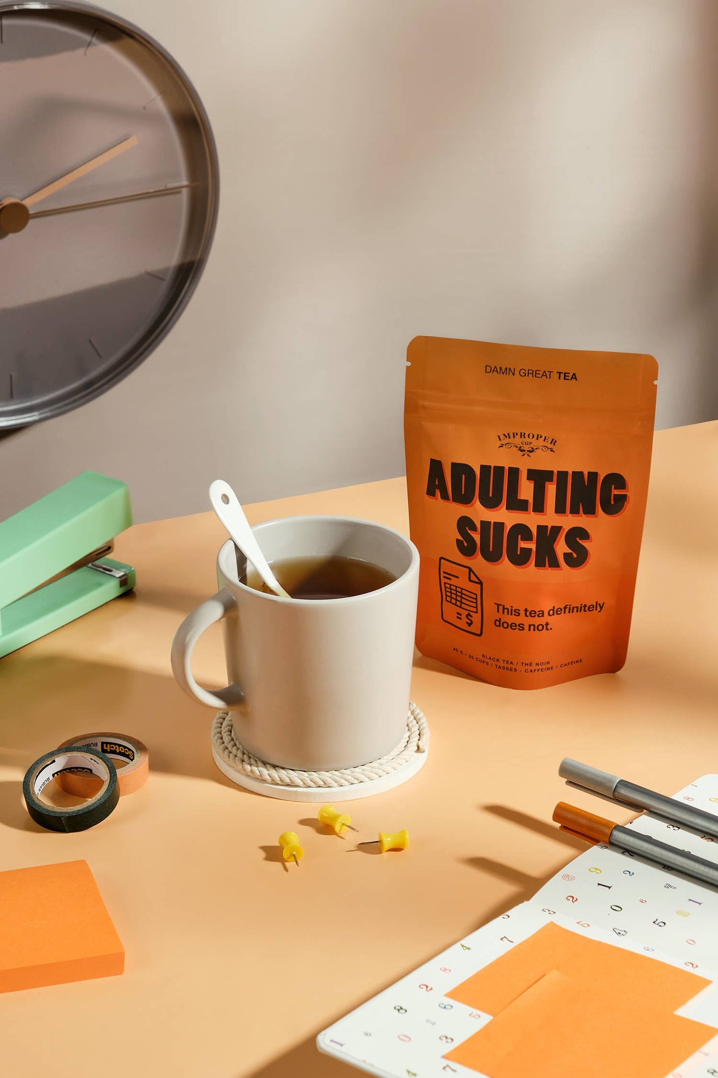 Improper Co. (No duties | Ships from CAN/USA) - Adulting Sucks Black tea, 20 Servings, Flavoured Tea Blend