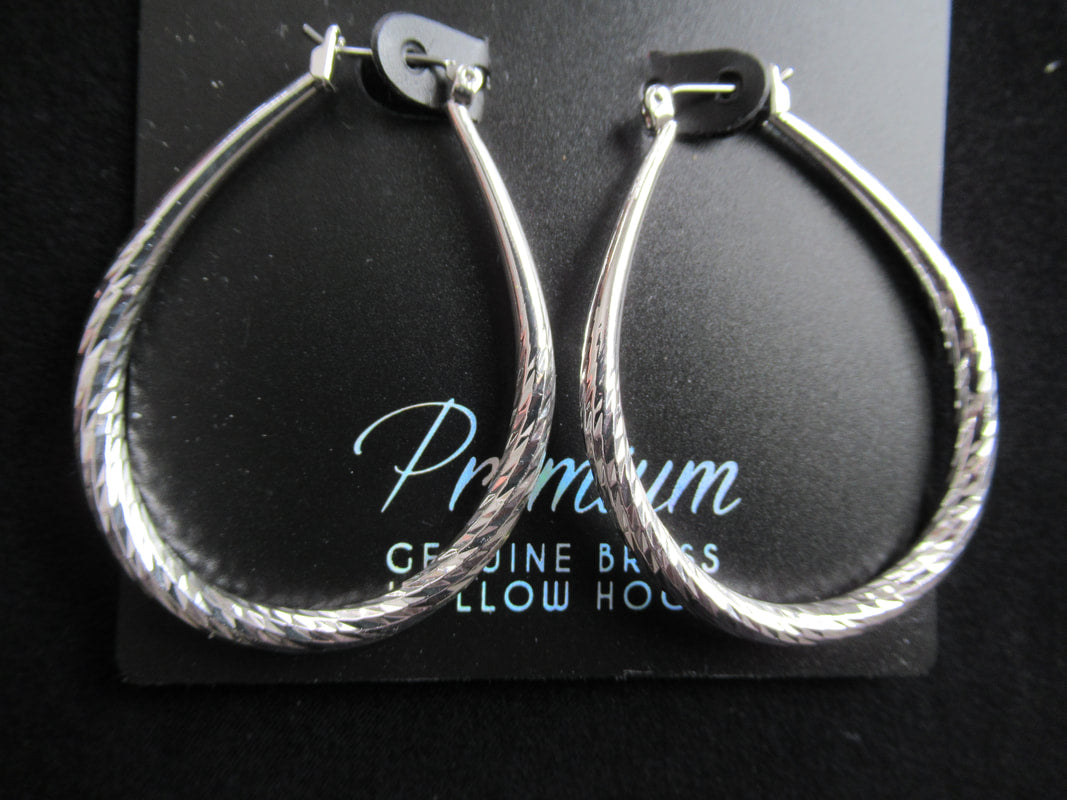 Textured Oval Hoop