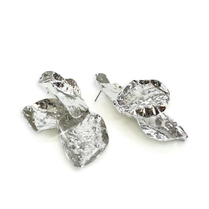 Neo Petal Silver Earrings