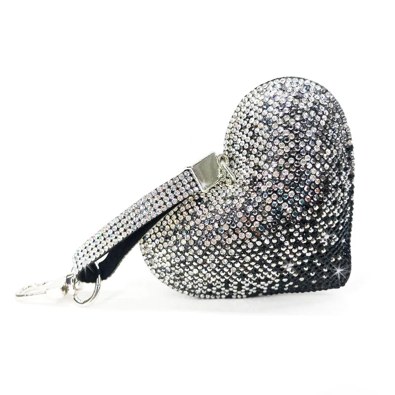 Royal Ice Heart Purse Charm