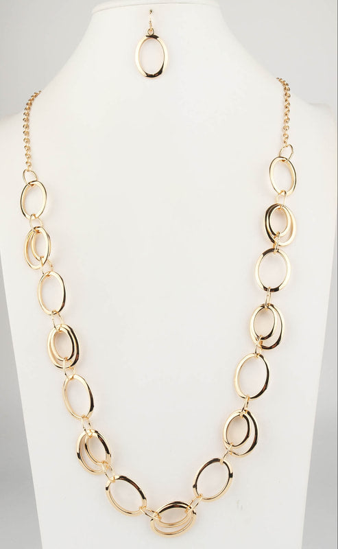 Long Links Necklace Set
