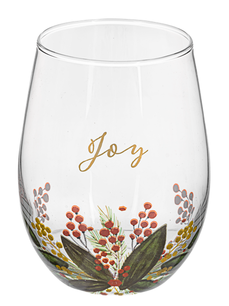 Botanical Stemless Wine Glass