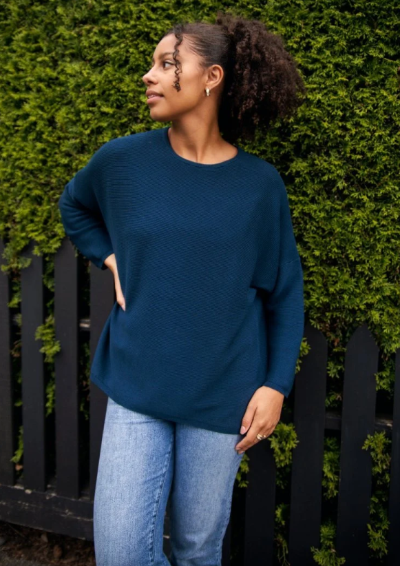 Ribbed Sara Crew Sweater