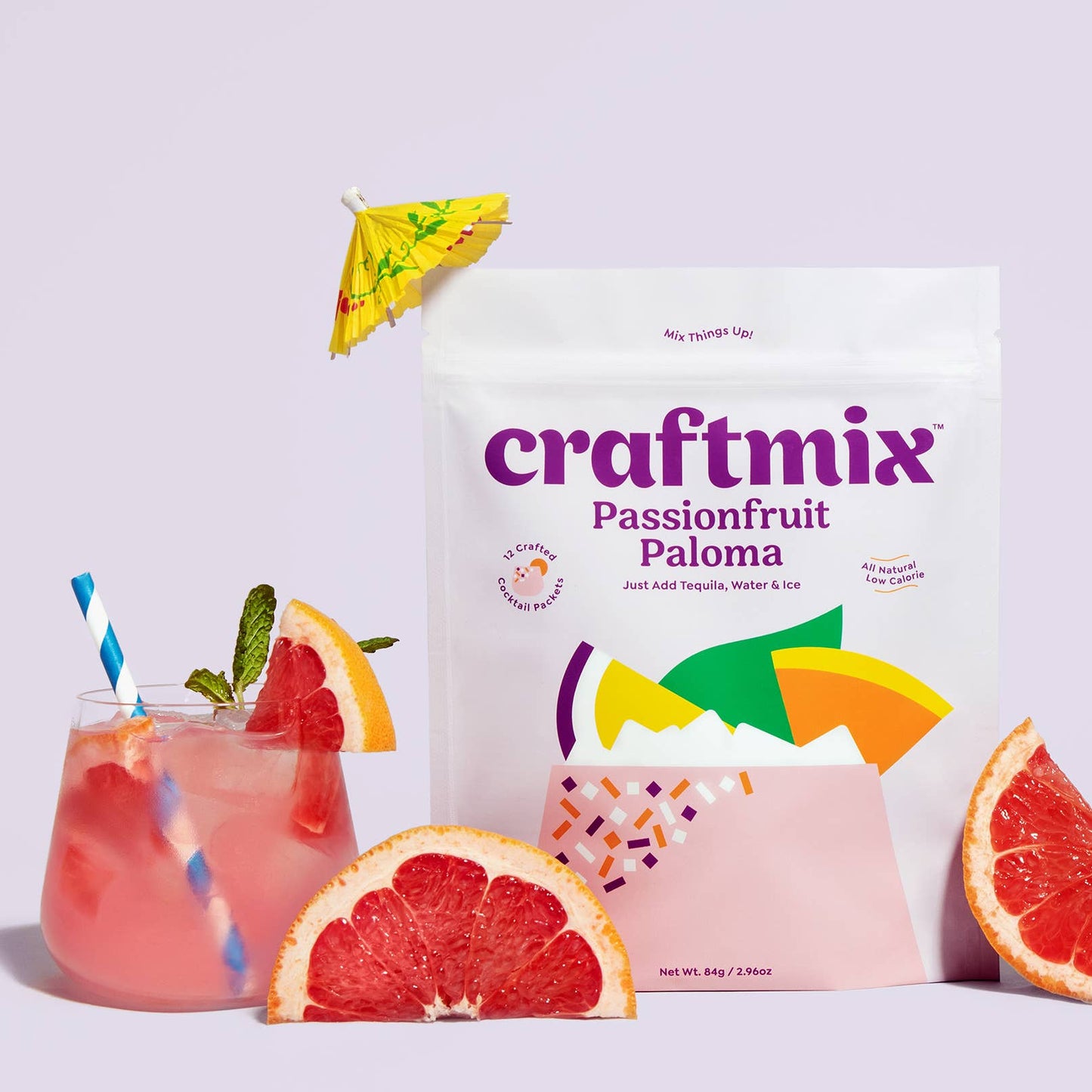 Craftmix - Passionfruit Paloma Cocktail Mixer - 12 Pack
