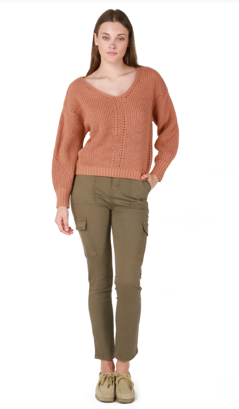 Pointelle Pullover Sweater