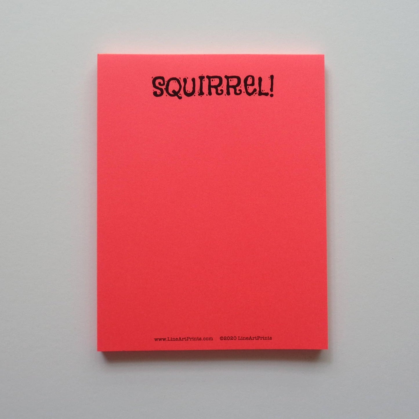 LineArt Prints™ - Squirrel! | Sunset red notepad