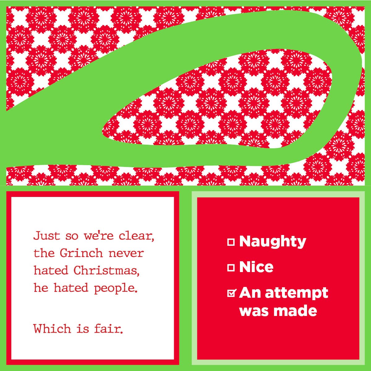Napkin: XMAS Attempt Made/Grinch