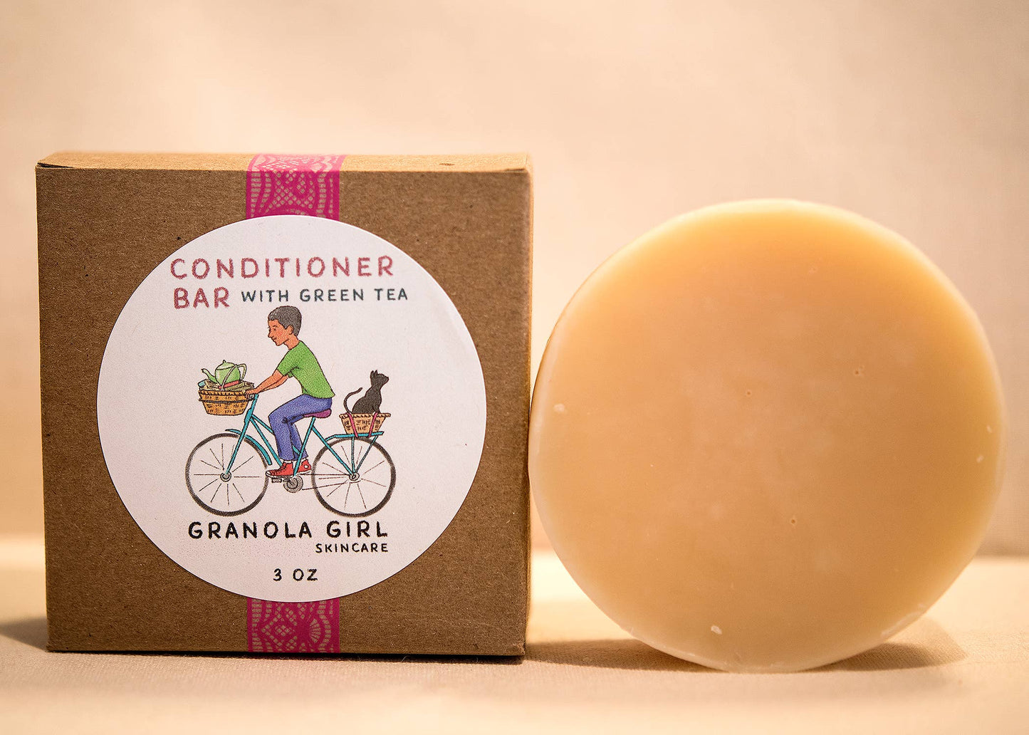 Granola Girl Skincare - Conditioner Bar with Green Tea- Zero Waste Hair Care