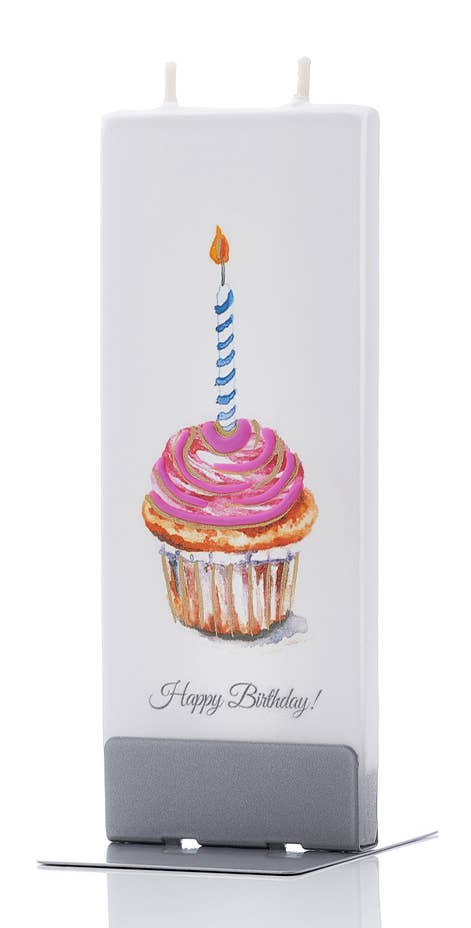 Flatyz - Flat Hand-crafted Candle - Happy Birthday Cupcake SALE