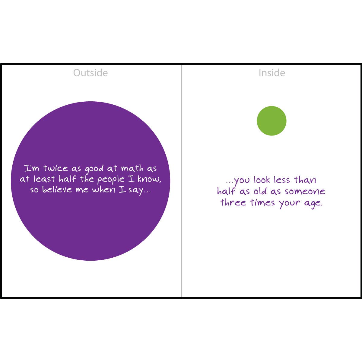 "Twice As Good At Math" Greeting Card