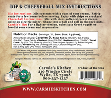 Load image into Gallery viewer, Carmie's Kitchen - Dip & Cheesecake Ball Mixes SALE