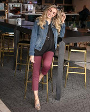 Load image into Gallery viewer, Fab-Fit Work Pant - Cropped in Sangria SALE