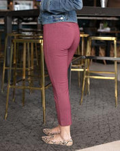 Load image into Gallery viewer, Fab-Fit Work Pant - Cropped in Sangria SALE