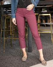 Load image into Gallery viewer, Fab-Fit Work Pant - Cropped in Sangria SALE