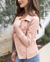 Load image into Gallery viewer, Move Free Leather Look Moto Jacket