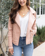 Load image into Gallery viewer, Move Free Leather Look Moto Jacket