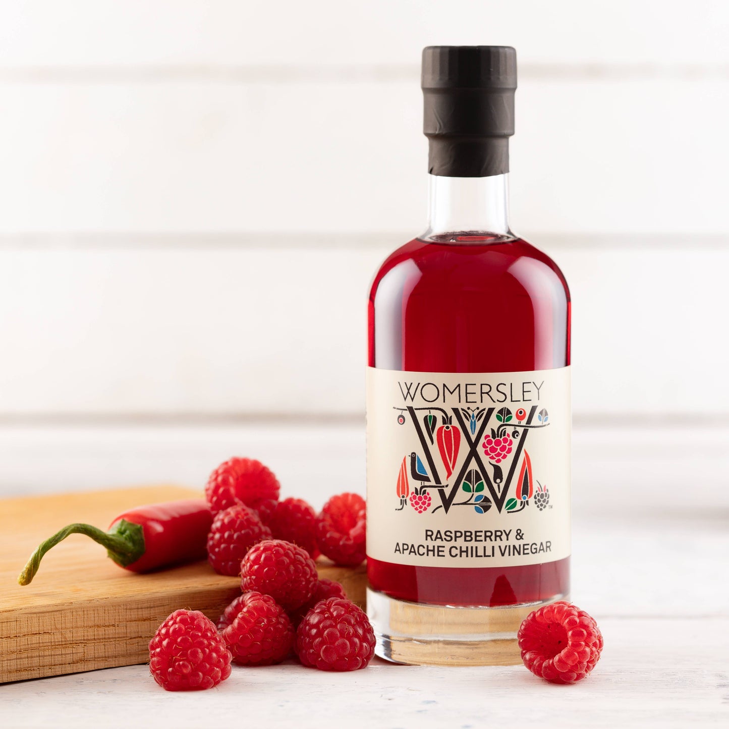 Womersley Foods - Raspberry & Apache Chilli Vinegar-SALE