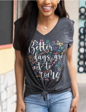 Load image into Gallery viewer, Perfect V Neck Graphic Tee