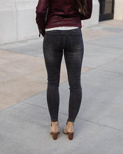 Load image into Gallery viewer, Faded Black Button Fly Repurposed Denim SALE