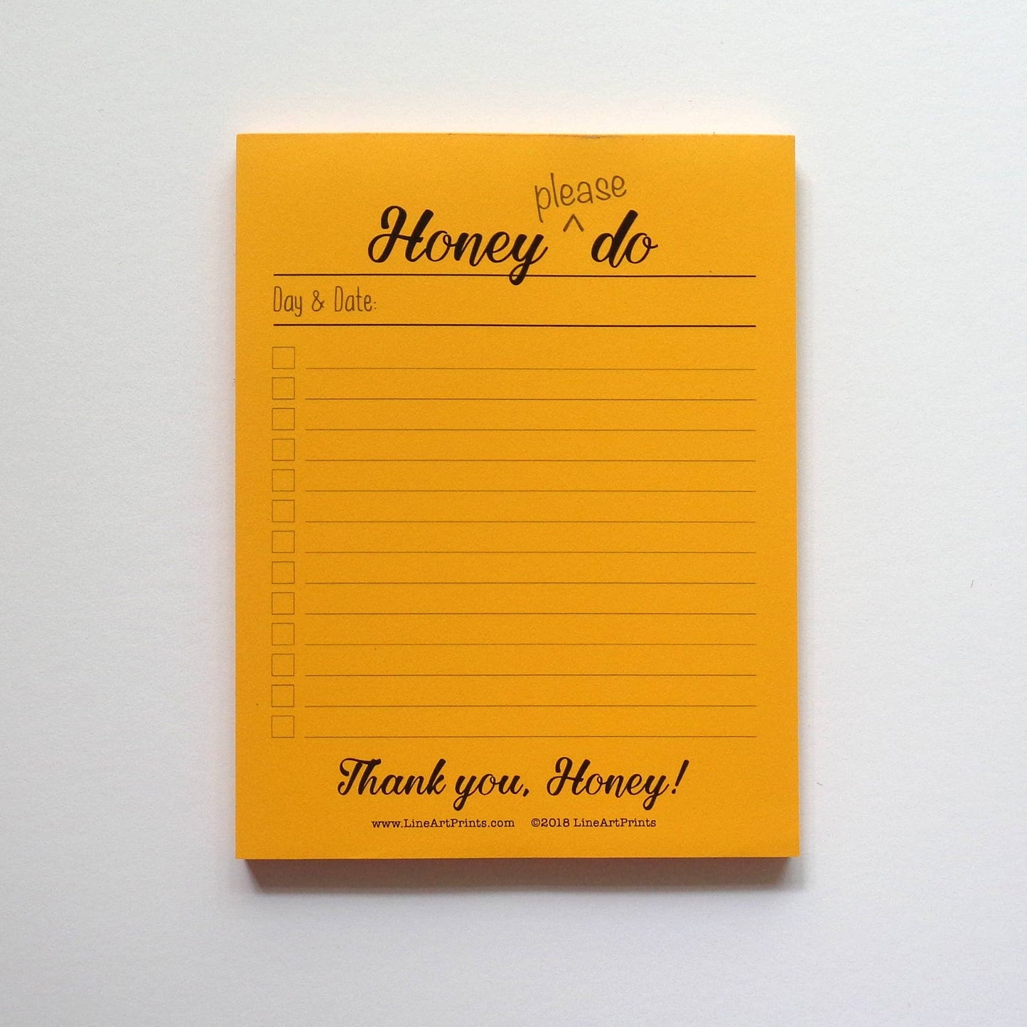 LineArt Prints™ - Honey, Please Do. Thank You, Honey. | (Lined) Notepad