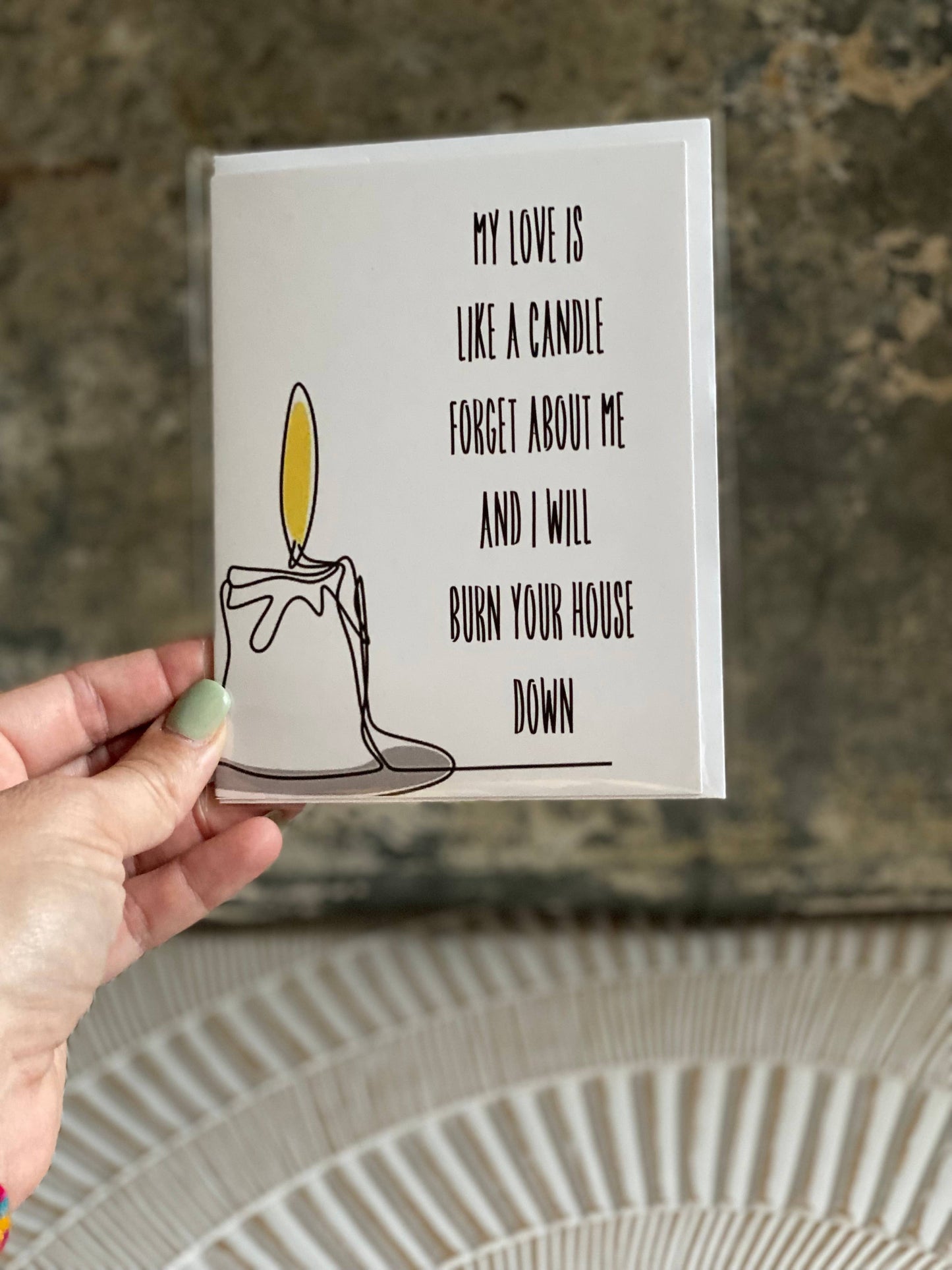 Crooked Halo - Love is like a Candle Greeting Card #37