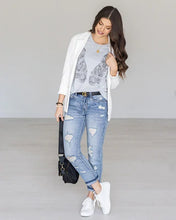 Load image into Gallery viewer, Washed & Worn Graphic Tee - Sketched Wings