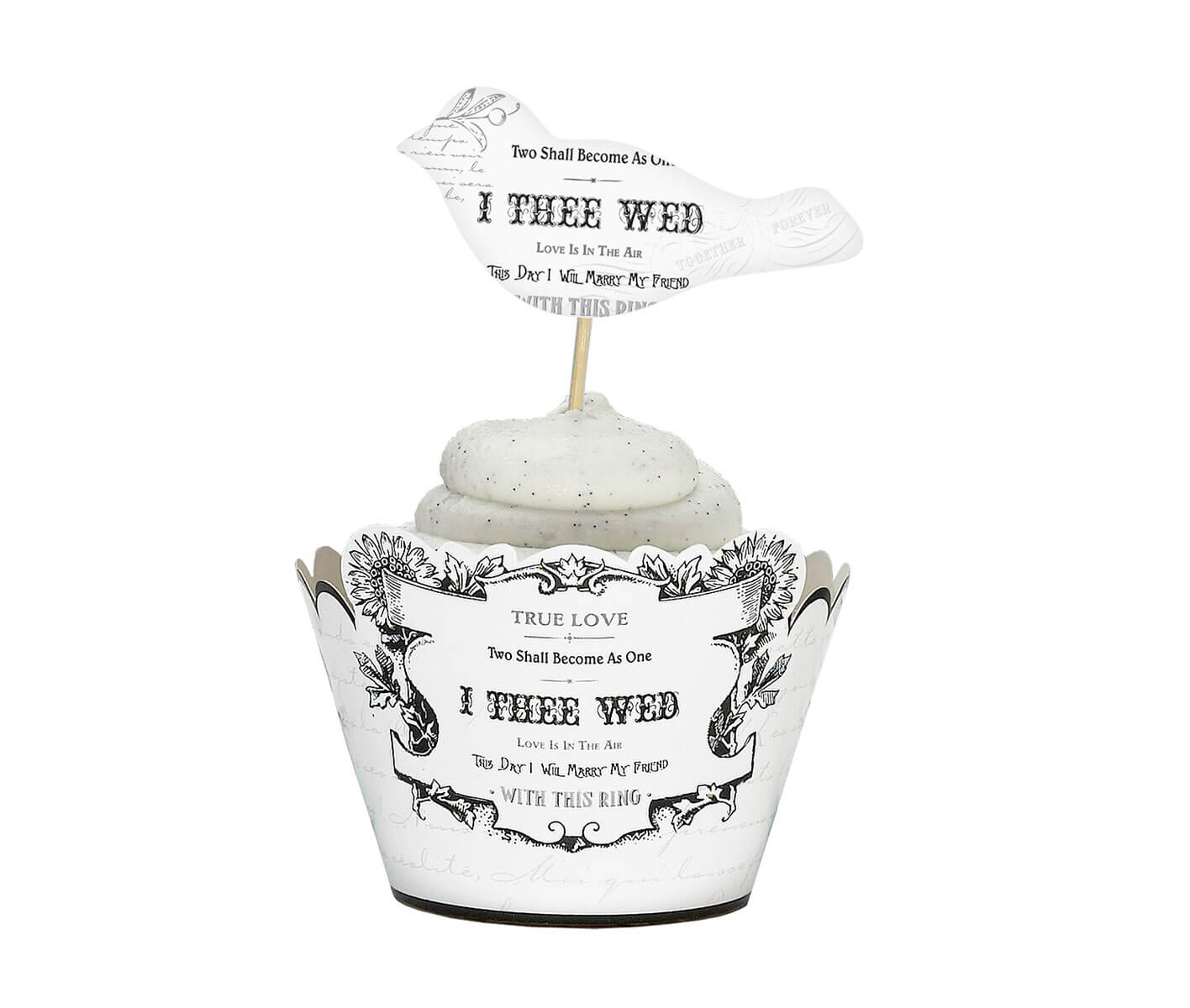 I Thee Wed Birds Cake Picks