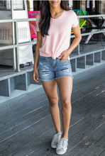 Load image into Gallery viewer, Patched Distressed Shorts