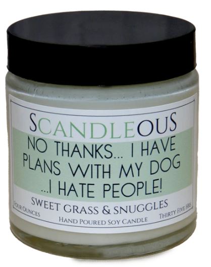 No Thanks...I Have Plans With My Dog Candle