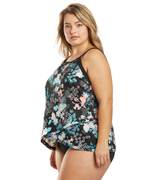 Secret Garden Plus Size Underwire High Neck Tankini Top