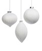 Nordic Noel White Textured Ornament