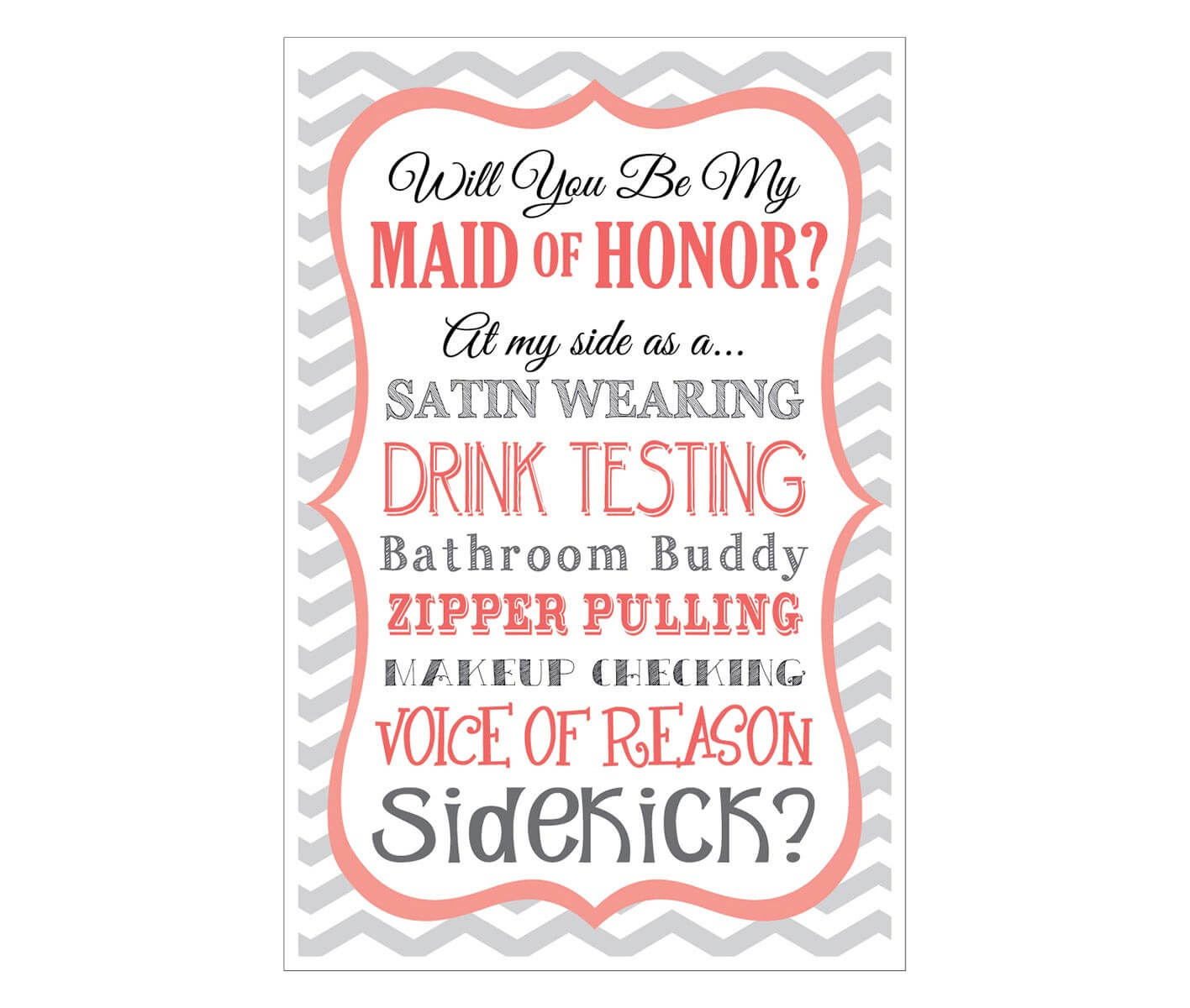 Will You Be My Maid of Honor Wine Bag