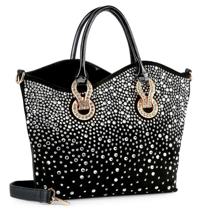 Handbag Express - Rhinestone Ombre Design Elegant Tote
